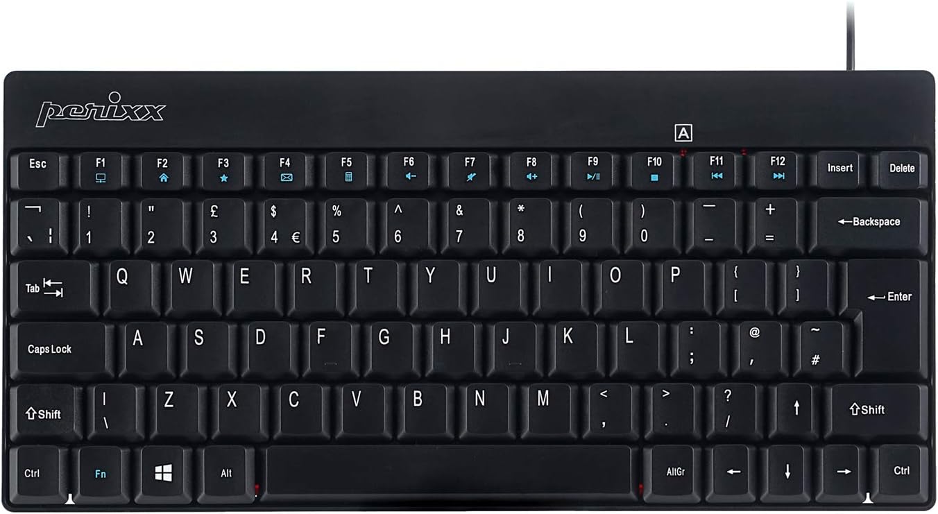 Perixx PERIBOARD422 Wired USBC Mini Keyboard, USB Type C Connector