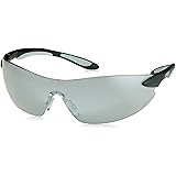 Uvex S4403 Ignite Safety Eyewear, Black and Silver Frame, Silver Mirror Hardcoat Lens