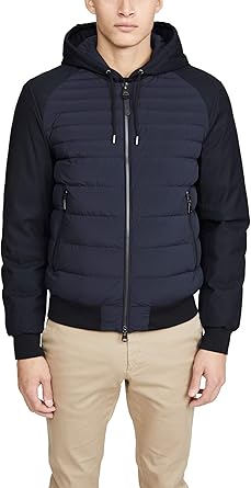 mens navy jacket with hood