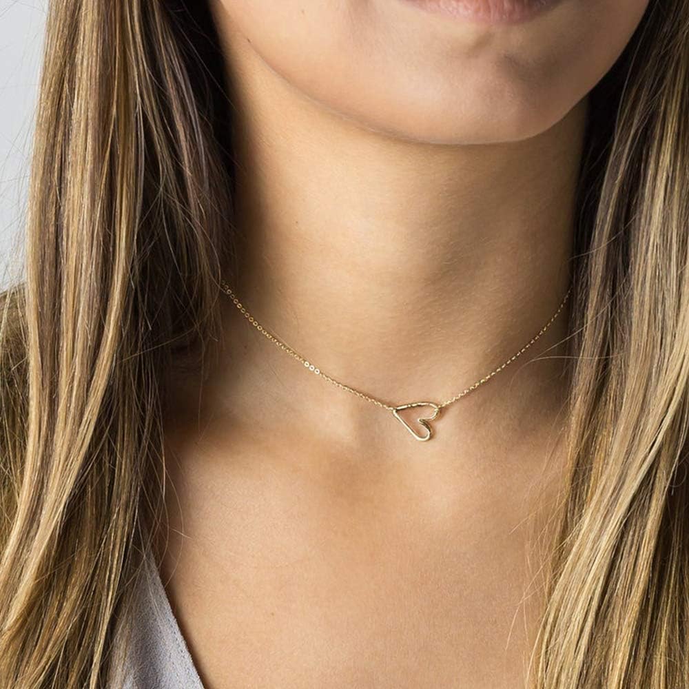 Gold Link Choker Necklaces for Women - 14K Gold Coin Chain Set Link Chain Necklace Set Link Chain Thick Layering Chain Necklace for Women: Clothing