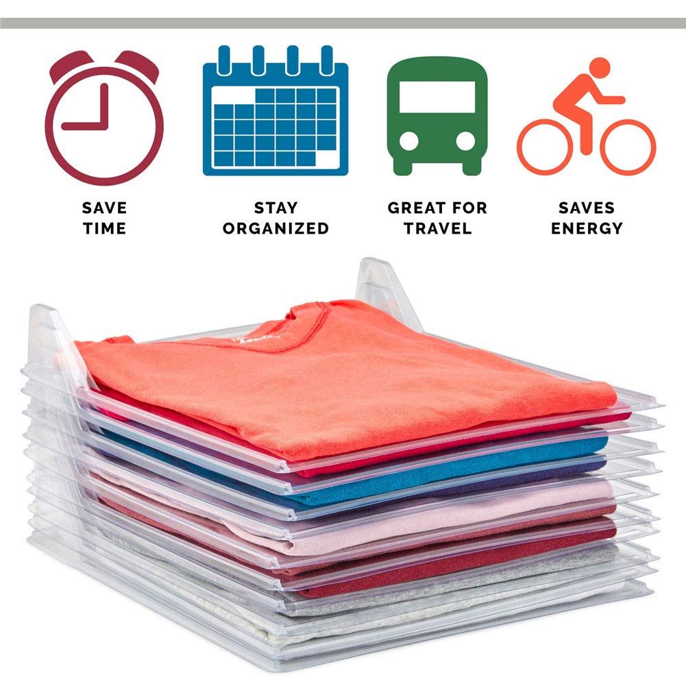 T Shirt Organiser Sweaters Shirt Organizer 20pcs Closet Drawer Office Desk File Cabinet Organization Regular Size Clothes Organizer Drawer Foldable Closets