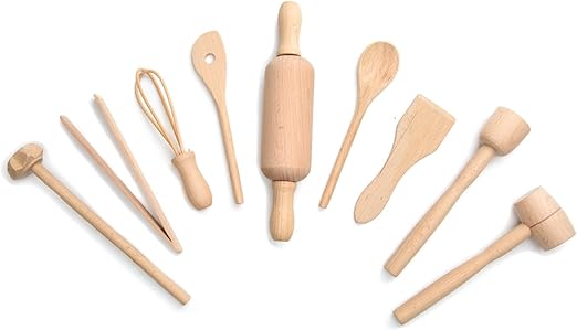kids wooden baking set
