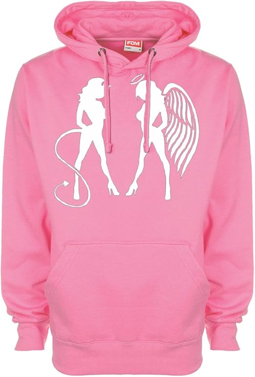 angel and devil split hoodie