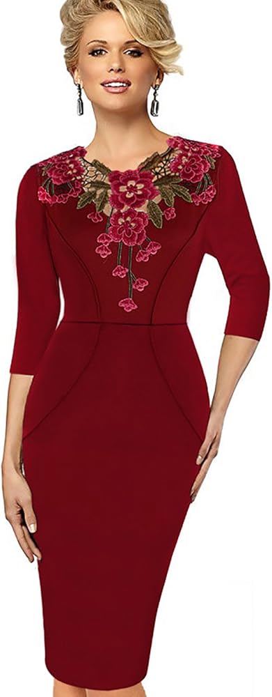 amazon red bodycon dress