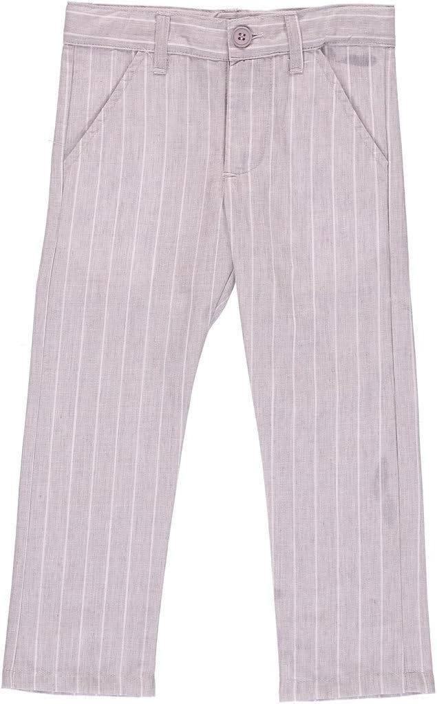 Piccino Piccina P&P Baby Boy Classic Long Spring Pants - Elegant Gray Stripe, 7 Years