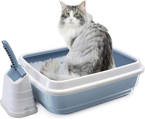 ZCY Abierto Caja De Arena para Gatos Prueba De Salpicaduras ...