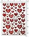 Jazzstick 10-Sheet Valentines Heart Stickers Glitter Red & Colors Value Pack Bulk 02