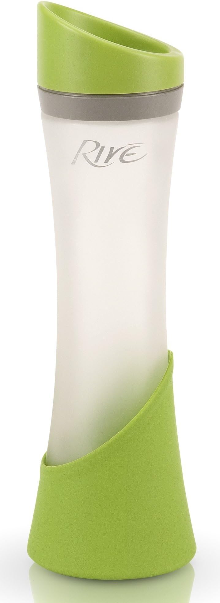 Rive Elan Plus Glass Water Bottle, 12-Ounce, Green