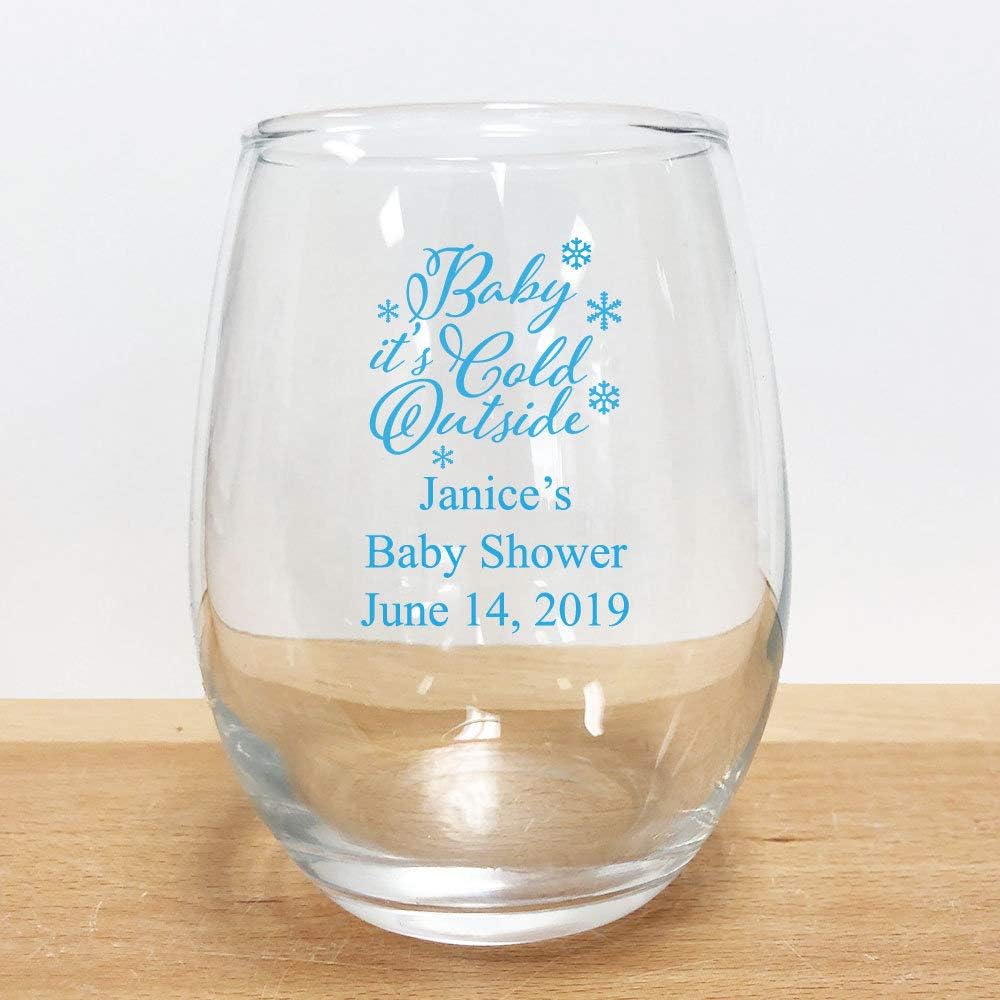 baby shower wine glasses