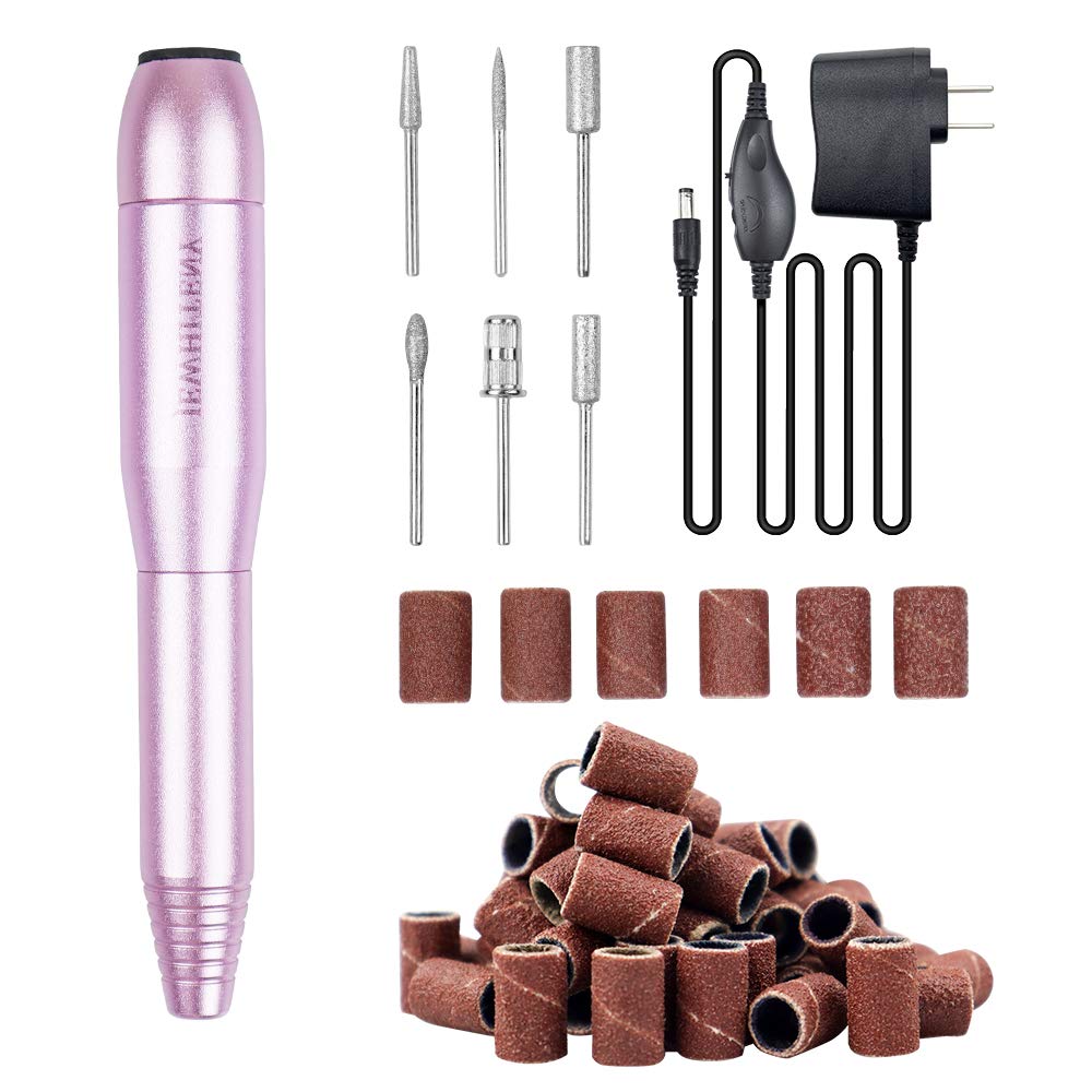 Electric Nail Drill Professional 25000RPM Portable Manicure Pedicure Polishing Shape Tools Efile Nail File Drill Kit For Acrylic, Removing Acrylic Gel Nails: Beauty