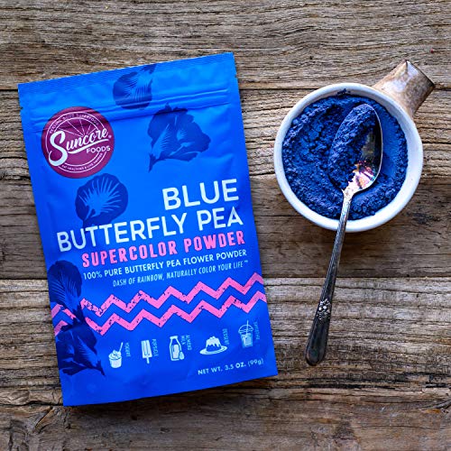 Suncore Foods Premium Blue Butterfly Pea Supercolor Powder, 3.5oz