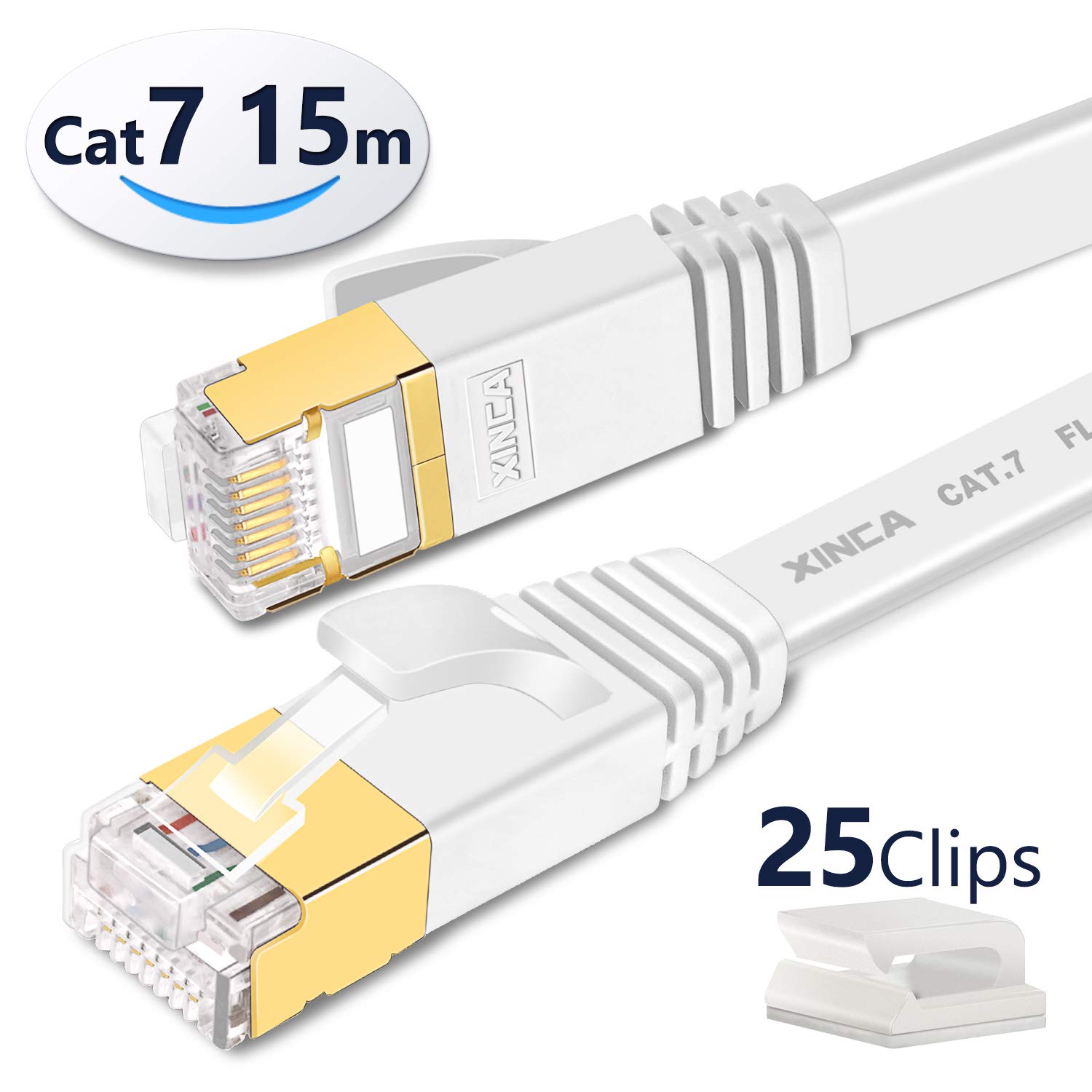 Cable,Cat7 Cable 15M XINCA Flat Amazon.co.uk