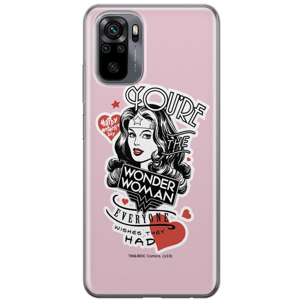 ERT GROUP mobile phone case for Xiaomi REDMI NOTE 10/ 10S original and officially Licensed DC pattern Wonder Woman 014 optimally adapted to the shape of the mobile phone, case made of TPU
