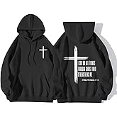 KEEVICI Christian Graphic Hoodies For Teen Boys Jesus Hoodie Faith God Sweatshirt Bible Verse Pullover Religious Tops
