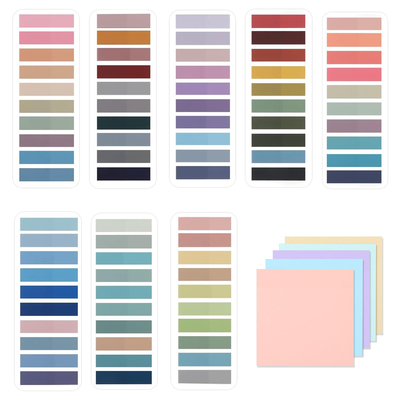 DKDDSSS 1850 Pcs Durable Transparent Sticky Notes Tabs - Clear Sticky Tabs for Book Annotation Kit, Self-Stick Notes, Posted Notes - See Through Sticky Notes for Organizing and Marking