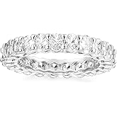 SHINYSO Wedding Band for Women Oval Cubic Zirconia Love Ring Engagement Stackable Promise Rings for Her Size 4-10