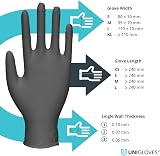 Unigloves BioTouch Nitrile Gloves Biodegradable Large Black Box 100 view 4