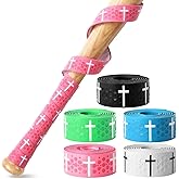 Cross Baseball Bat Grip Tape 1.75mm Precut - Full Adhesive Bat Wraps for Baseball/Softball/Cricket | Batting Grip Tape with Enhanced Thickness & Religious Design