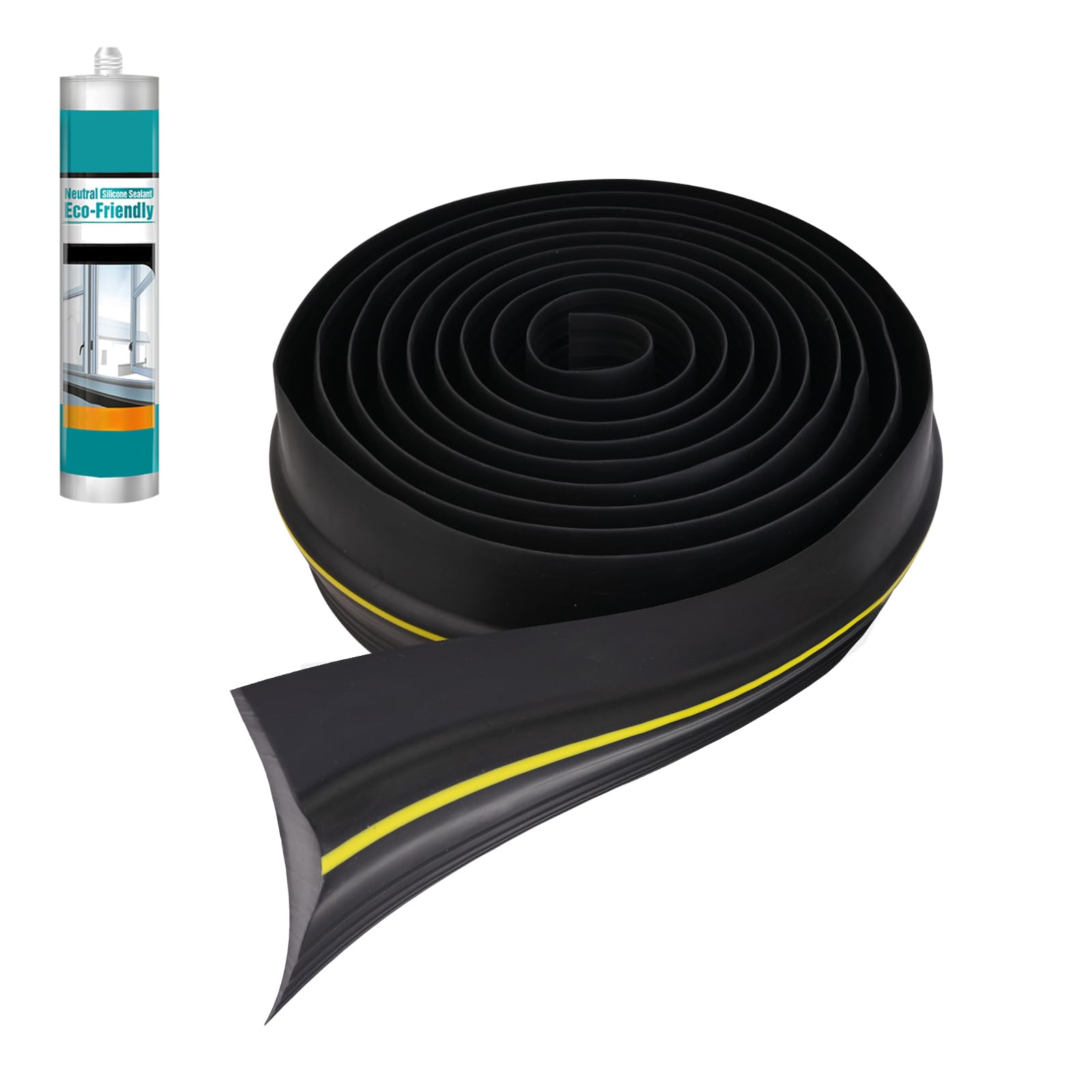 FIFIBANG 4.8m Door Seal Garage Door Seal with 2 Adhesive