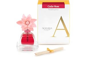 AGRARIA PetiteEssence Flower and Reed Diffuser Set, Hand Crafted Sola Flower Botanical Home Fragrance, Scented Oil, Housewarming Gift Set for All Occasions