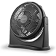 Air Monster 15655 High Velocity 3 Speed 8 Inch Adjustable Tilt Mini Personal Desk Fan with Wall Mount Option and Carry Handle, Black