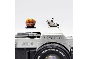 ZOSTLAND Lovely SLR Camera Hot Shoe Boot Cover Cap,Cuddly Shoe Protector,Compatible with Sony Fuji Canon Nikon Pentax Leical. (Panda + Bird)