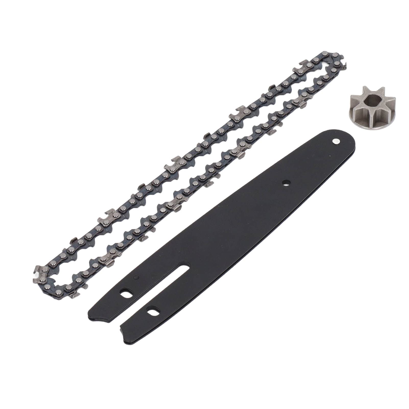 Chainsaw Chain Set, Steel Sprocket 186mm Guide Plate 230mm Chain 6in Saw Electric Chainsaw Chain Kit Replacement Accessories for Mini Electric Chainsaw