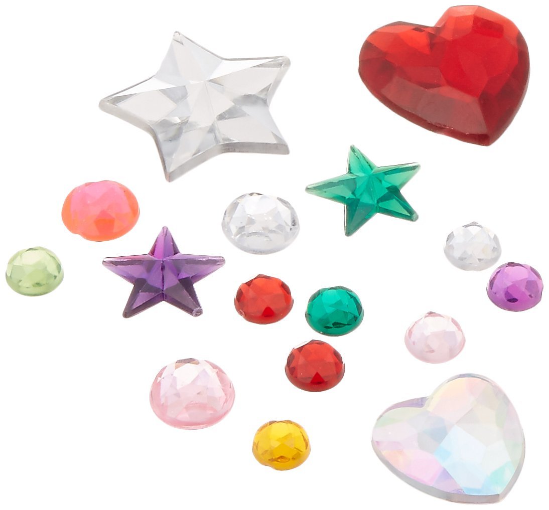 Darice Plastic Rhinestone Shapes .75lb-Hearts, Stars and Round
