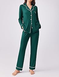 Ekouaer Womens Pajamas Set 2 Piece Button Down