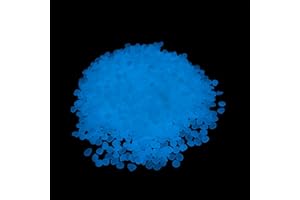 AJUWAA Glow Pebbles, 1700 pcs Blue Glowing Rocks, Small Glow in The Dark Stones for Outdoor Decor, Garden Lawn Yard, Luminous Pebbles for Landscaping, Walkway Pathway, Aquarium Fish Tank Rocks