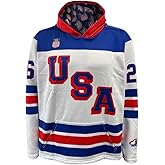 Miracle on Ice US Hockey Shield 2026 Replica Jersey Hoodie, White - Youth