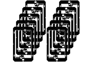 Lhnjimrsy Low Voltage Box Single Gang Wall Plate 10 Pack, Flush Low Voltage Mounting Bracket for Network, Coaxial, Speaker