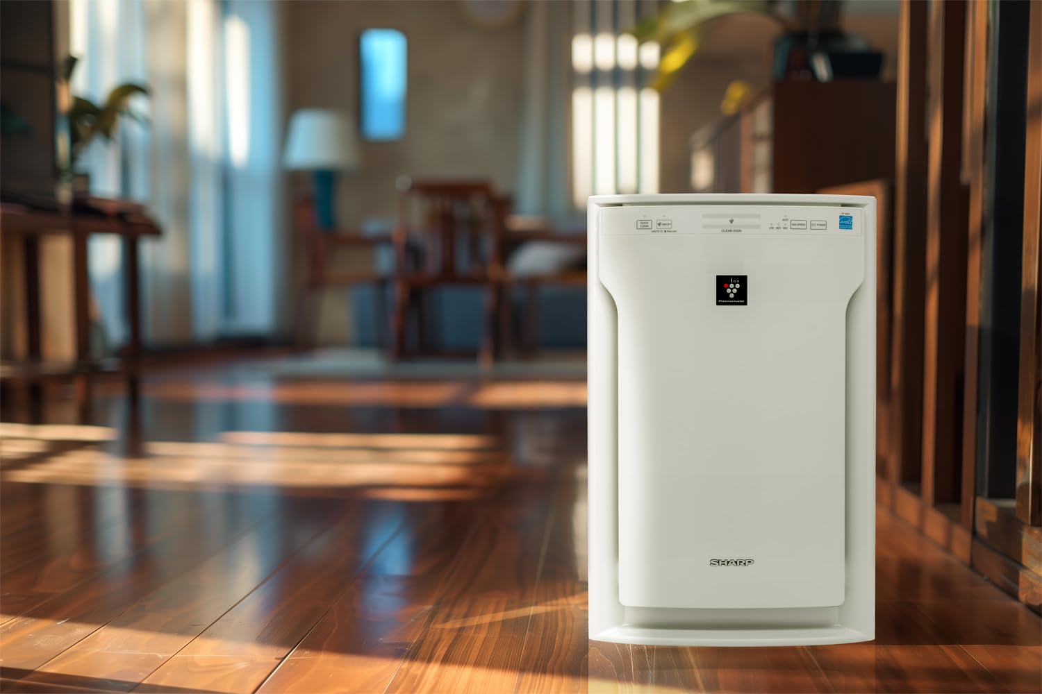 SHARP Air Purifier with Plasmacluster Ion Technology and Triple Filtration, including True HEPA Filter. Covers up to 2,198 sq. ft. for Large Rooms, for Dust, Smoke, and Pollen. FPA80UW