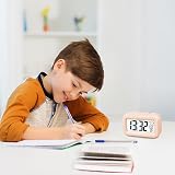 Vicloon Digital Alarm Clock Bedside LED Display 12/24H Temp Date Timer Orange view 7