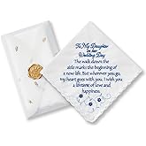 TRULIVA Something Blue for Bride, Mother to Daughter Wedding Gift, Handkerchief for Happy Tears, 12" x 12"