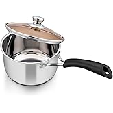 Herogo 1 Quart Saucepan with Lid, 18/10 Stainless Steel Small Sauce Pan Pot, 1Qt Saucepan for Gas Electric Stove Top Camping, Healthy & Rust Free