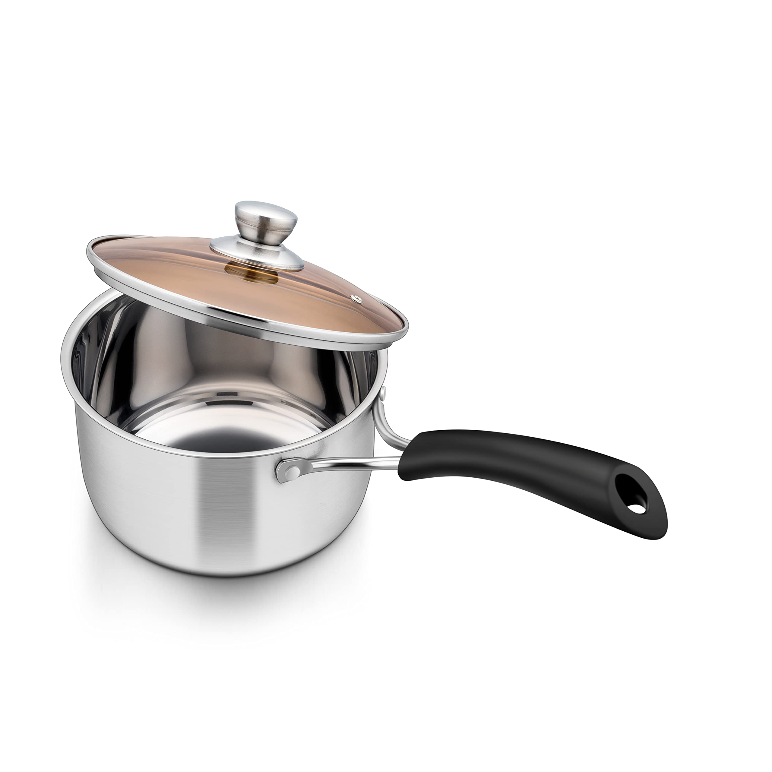 Photo 1 of Herogo 1 Quart Saucepan with Lid, 18/10 Stainless Steel Small Sauce Pan Pot, 1Qt Saucepan for Gas Electric Stove Top Camping, Healthy & Rust Free