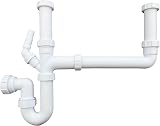 PlumbEZ Double Bowl Sink Waste Kit 75mm Water Seal 1.1/2 inch BS EN 247-1 view 3