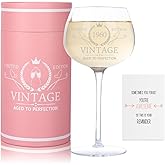 66th Birthday Gifts for Women, Best Gifts for 66 Year Old Woman, Vintage 1960 Engraved 66th Wine Glass, Unique 66 Year Old Birthday Decorations for Women
