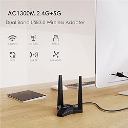 Wavlink USB 3.0 WiFi Adapter for PC, AC1300 Dual