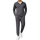 COOFANDY Men's Tracksuit 2 Piece Quarter Zip Polo Athletic Sweatsuits Casual Running Jogging Sport Suit Sets