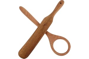 HYTROVE Danish Wood Dough Whisk with Ergonomic Long Handle Non-Slip Wooden Bread Dough Stick and