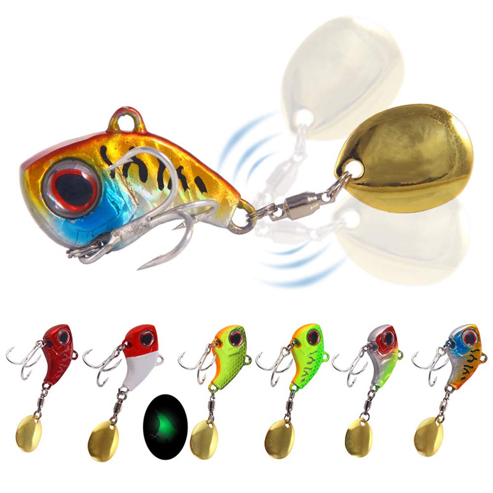 Usmato Jig Spinner Set, Chatterbait Lure Crankbait Spinnerbait | Spinner Jig Bait Lead Head Spinner | Metal Baits, Lifelike Baits, Artificial Baits