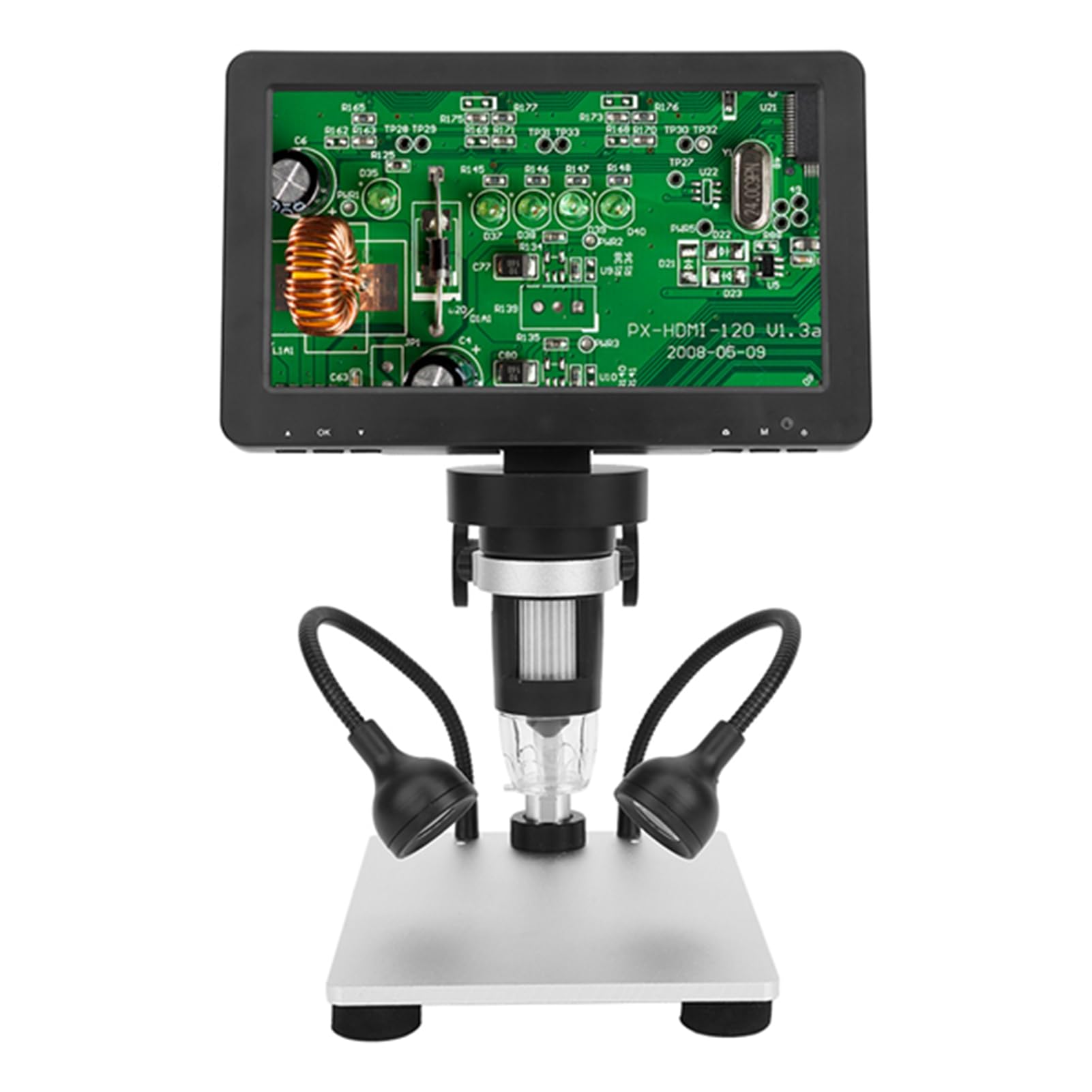 12MP Digital Microscope, 1200x Industrial Electric Microscope with 7In HD Large Screen, for Circuit Board Inspection/Watch Repair/Lab/Mobile Phone Repairing
