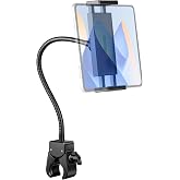 Evekea Gooseneck Tablet Holder, iPad Holder for Stroller, 4.7-12.9" Devices | Gooseneck iPad Holder with Handlebar Clamp for Treadmill, Wheelchair, Golf Cart, Boat, Mic Stand, Gym Bicycle