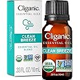 Cliganic Clean Breeze Essential Oil Blend - Natural Aromatherapy Oil for Diffuser Steam Distilled | Non-GMO Verified