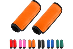 JMUOYLD 2 Pack Luggage Handle Wraps for Luggage Suitcase Travel Bags (Orange)
