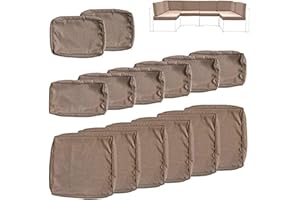 FKSLIFE Outdoor Cushion Slipcovers Outdoor Patio Cushion Covers Splash Proof Water, for Outdoor Furniture ， Patio Sofa (Brown, 25×25×3.15 inches)