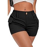 ELLEVEN Women's Y2K Mini Cargo Shorts with Pockets – Stylish Sexy Summer Streetwear