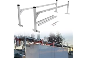 NIXFACE Adjustable Aluminum Trailer Ladder Rack Fit for Open and Enclosed Trailers